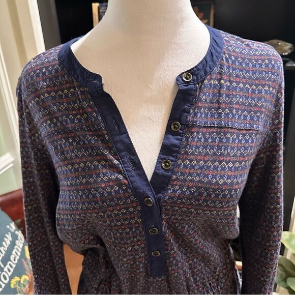 Eddie Bauer Blue Henley Dress Size Small - Picture 2 of 12